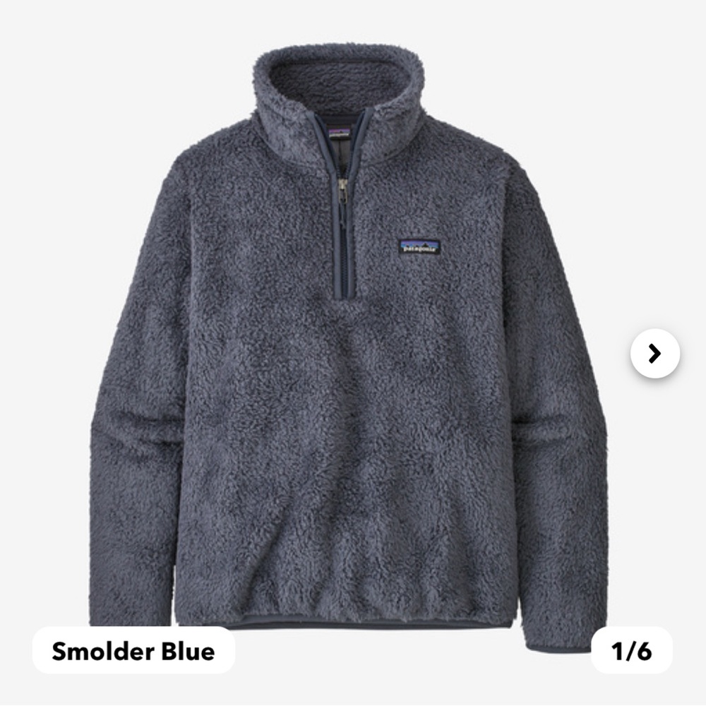 Women’s Patagonia Los Gatos Fleece 1/4-Zip Smolder Blue NWOT